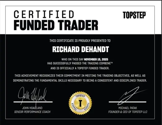 ELALIHOLDING Nachweis – Richard D Topstep